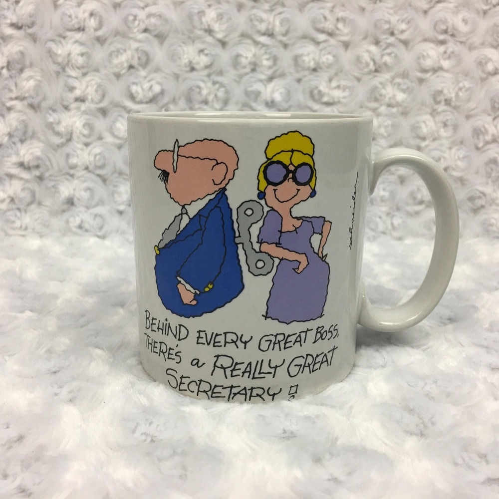 Secretary Day Gift Collectible Coffee Tea Mug Cup w Quote‎ Vintage Russ Berrie